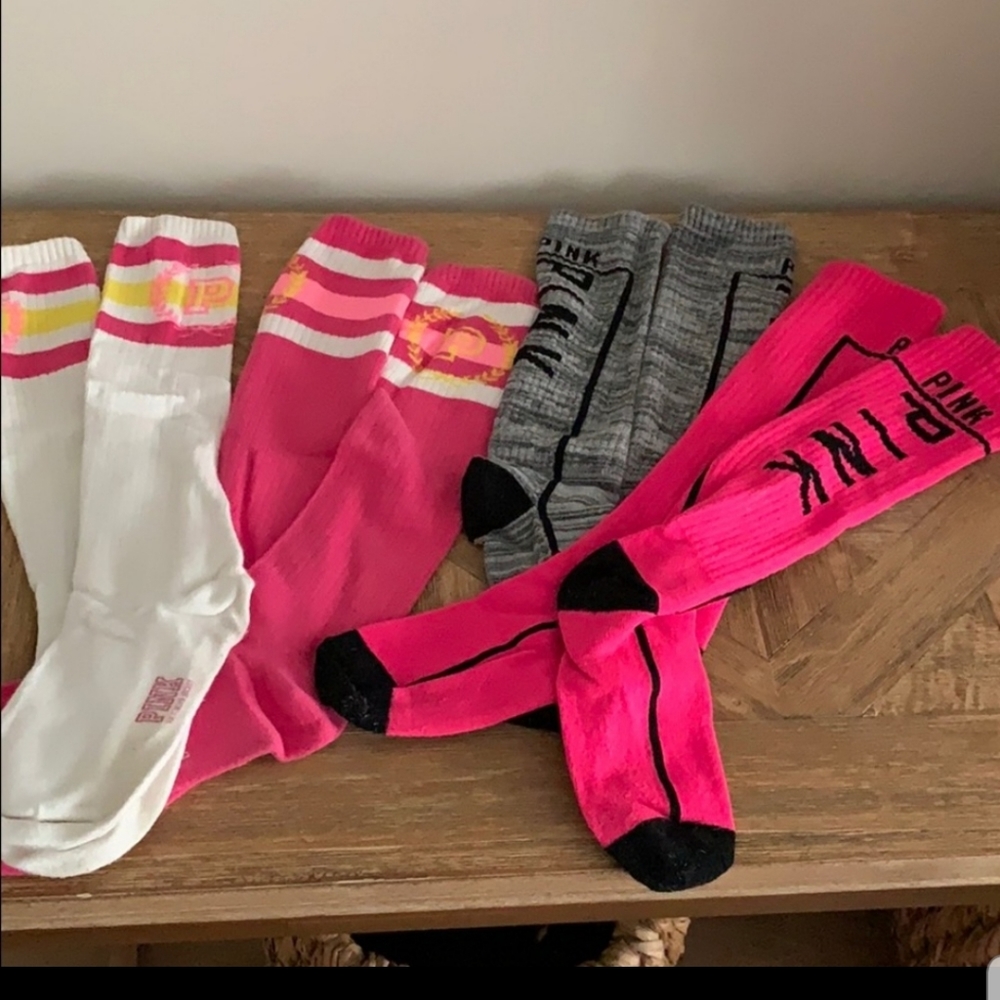 Pink Victoria secret calf socks